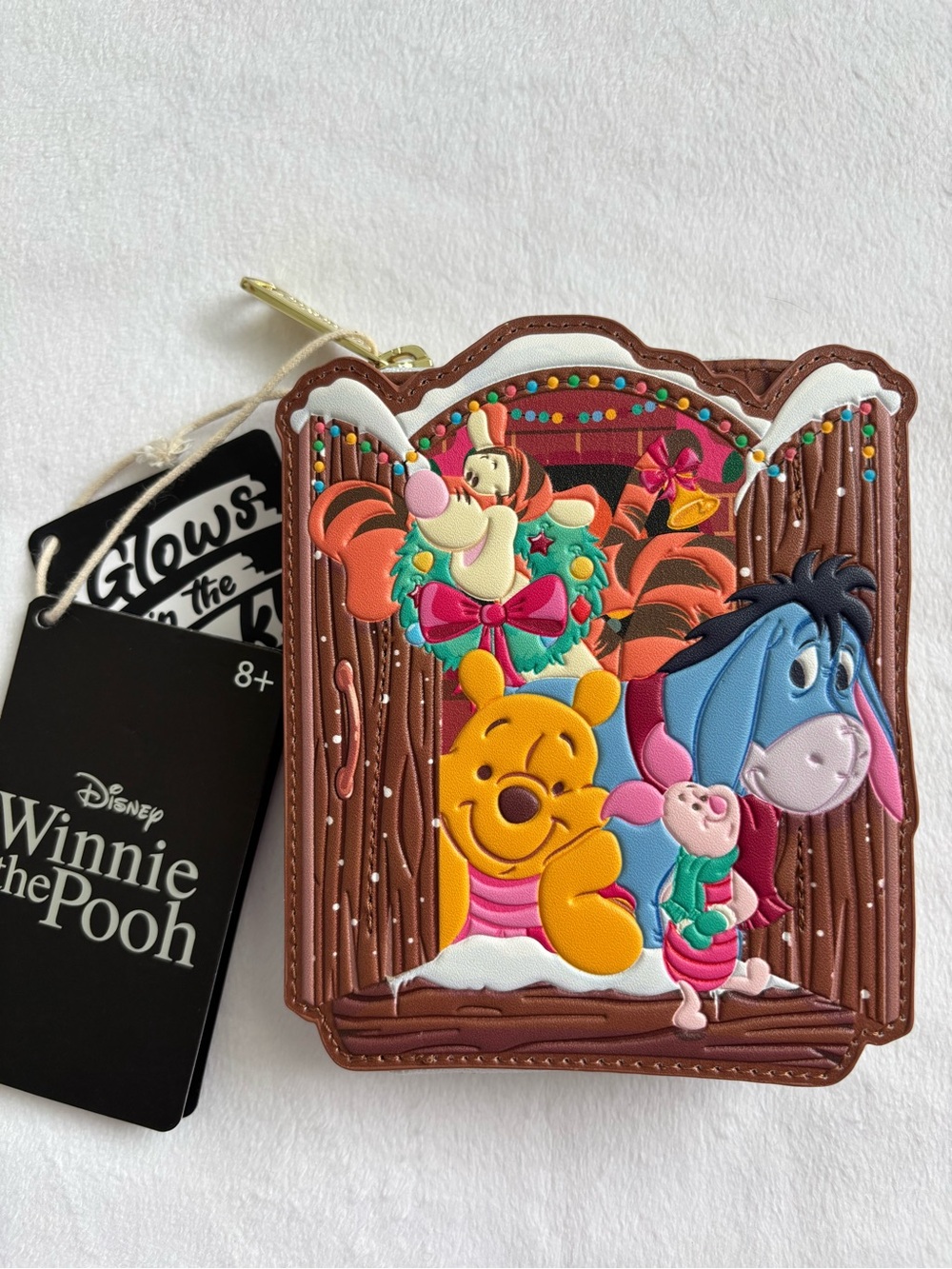 Loungefly Disney Winnie the Pooh and Friends Holiday Zip Around Wallet NWT